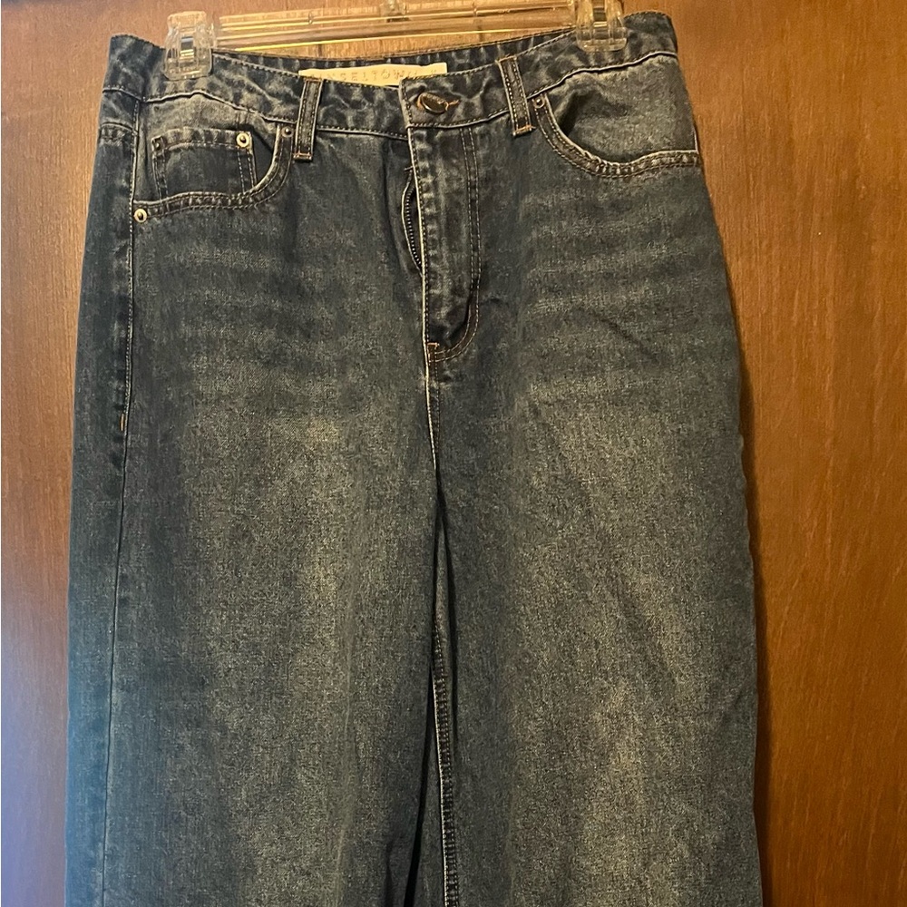 Ladies  Classic Blue cuffed jeans